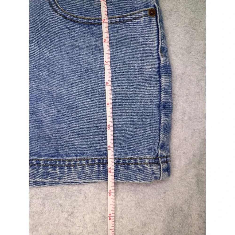 Vtg lei Shorts Women sz 13 Denim Y2K Cotton 5-Pocket Zip Flat Front